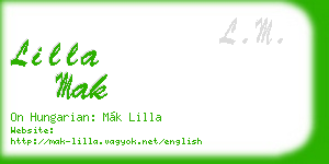 lilla mak business card