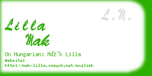 lilla mak business card